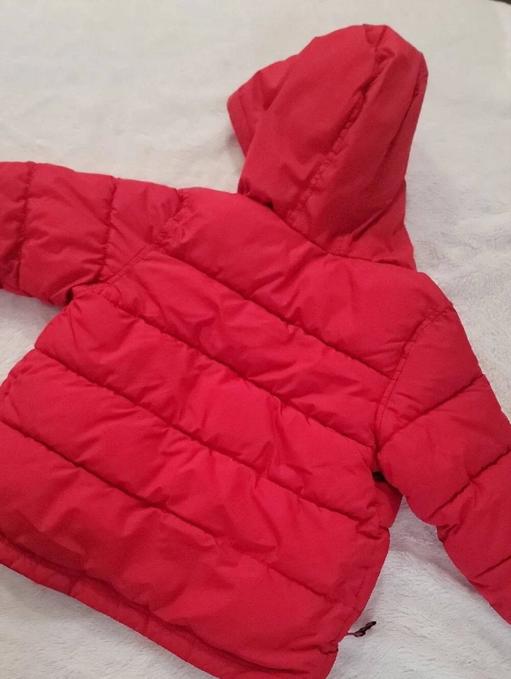 Kid's Red Puffer Jacket with Hood